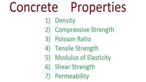 Properties of concrete 